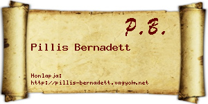 Pillis Bernadett névjegykártya