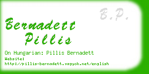 bernadett pillis business card